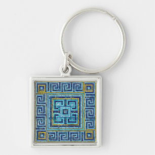 Mosaic Tile Greek Meander Key Sleutelhanger