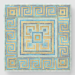 Mosaic Tile Greek Meander Key Stenen Onderzetter