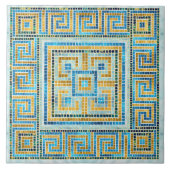 Mosaic Tile Greek Meander Key Tegeltje (Voorkant)