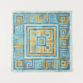 Mosaic Tile Greek Meander Key Wandkleed (Voorkant (horizontaal))
