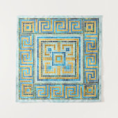 Mosaic Tile Greek Meander Key Wandkleed (Voorkant)