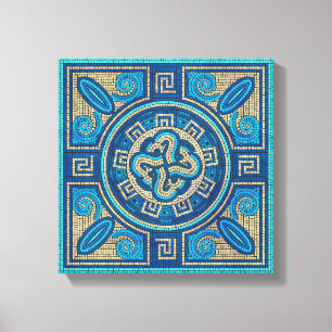 Mosaic Tile Ornament Canvas Afdruk