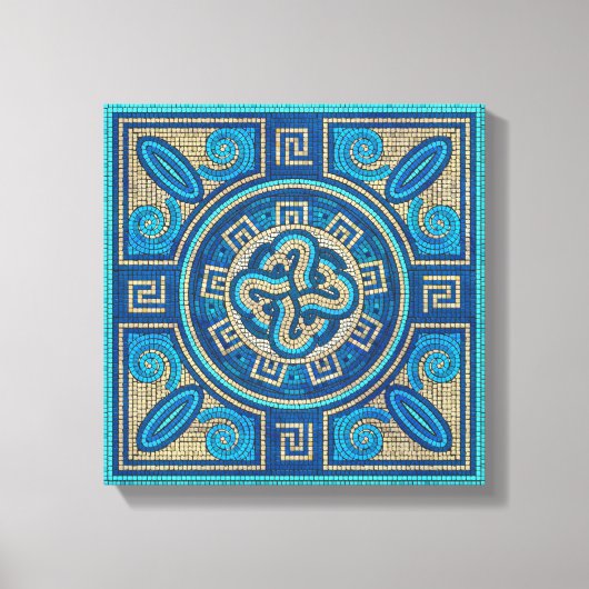 Mosaic Tile Ornament Canvas Afdruk (Voorkant)