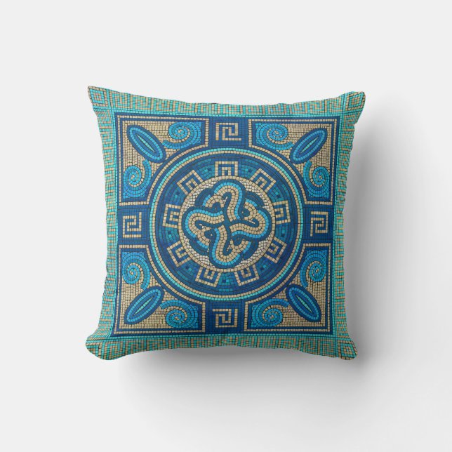 Mosaic Tile Ornament Kussen (Voorkant)