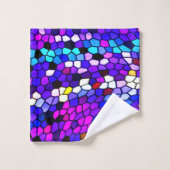 Mosaic Tile Pattern Paars Blue Pink Bath Towels Bad Handdoek (Wasdoekje)