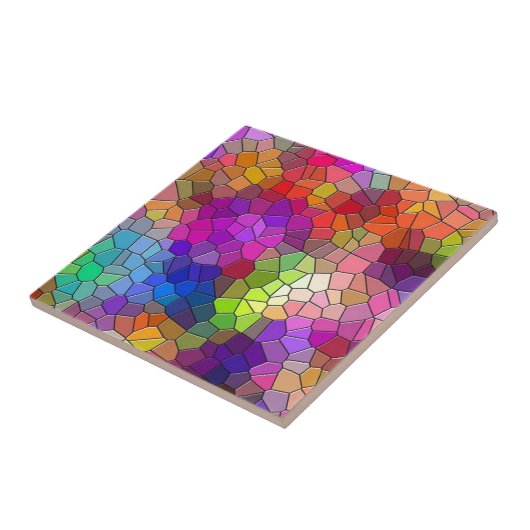 Mosaic Tile Rainbow Tegeltje (Zijkant)