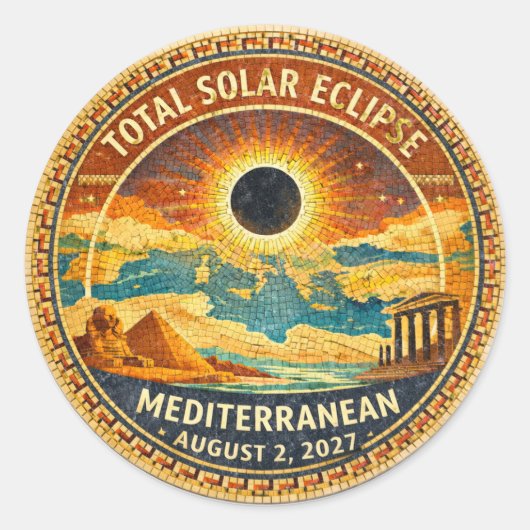 Mosaic  Total Solar Eclipse 2027 sticker (Voorkant)