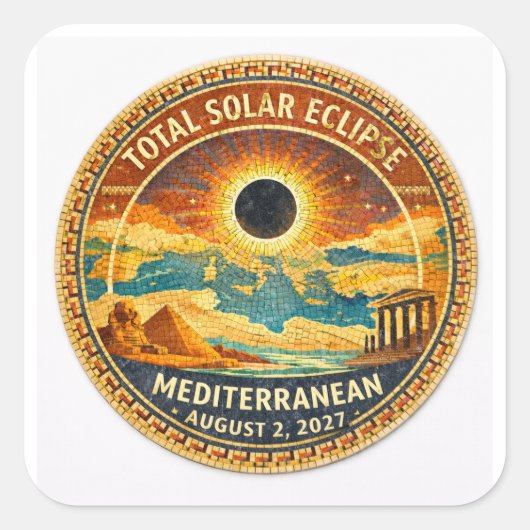 Mosaic  Total Solar Eclipse 2027 sticker (Voorkant)