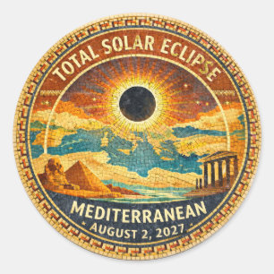 Mosaic Totale Zonsverduistering 2027 sticker
