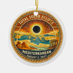Mosaic Totale Zonsverduistering 2027 sticker Keramisch Ornament