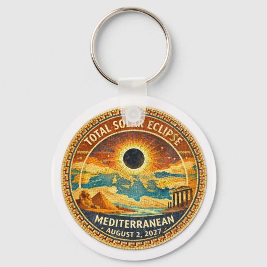 Mosaic Totale Zonsverduistering 2027 sticker Sleutelhanger (Voorkant)