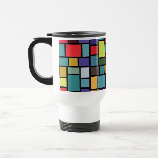 Mosaic Travel Mug Paul Klee Mondrian Reisbeker (Links)
