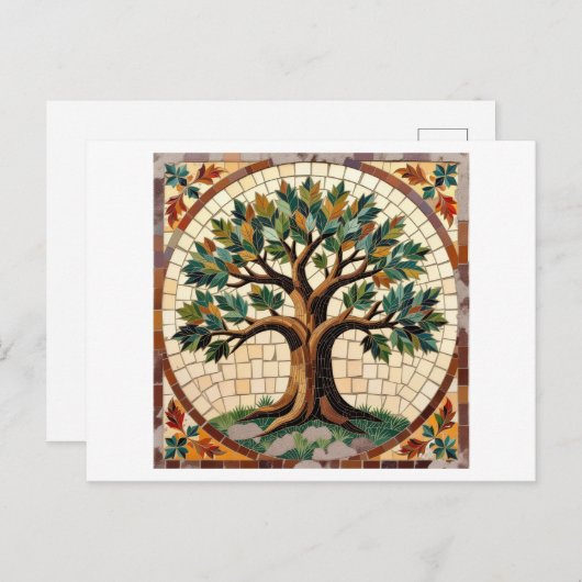 Mosaic tree briefkaart (Voorkant / Achterkant)
