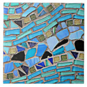 Mosaic turquoise-patroon tegeltje (Voorkant)