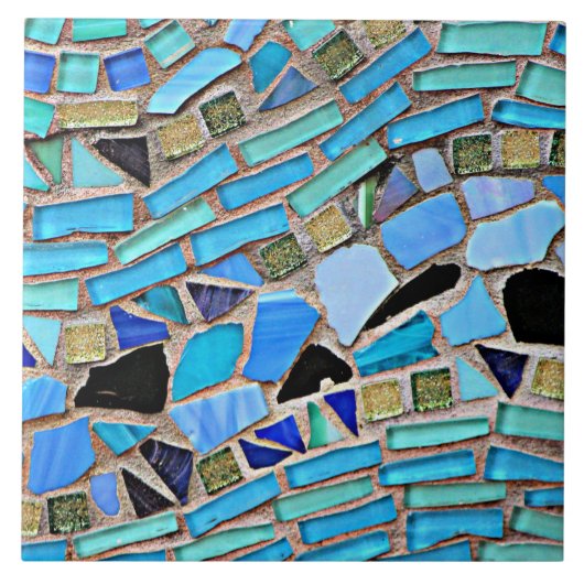 Mosaic turquoise-patroon tegeltje (Voorkant)