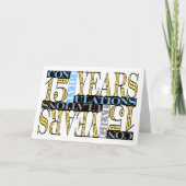 Mosaic voor felicitaties met 15-jarig jubileum van kaart (Voorkant)