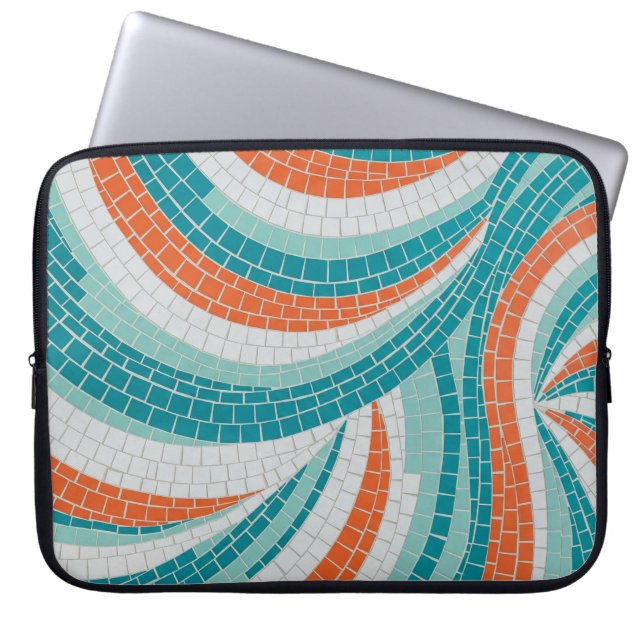 mosaic wave laptop sleeve (Voorkant)