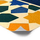 Mosaic Woman Portrait Art Geometric Boho Poster (Hoek)