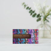 Mosaic Wooden Elegant Leather Kijk #12 Visitekaartje (Staand voorkant)