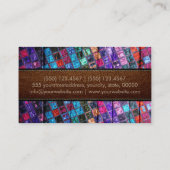 Mosaic Wooden Elegant Leather Kijk #12 Visitekaartje (Achterkant)