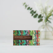 Mosaic Wooden Elegant Leather Kijk #13 Visitekaartje (Staand voorkant)