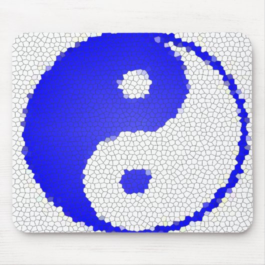 Mosaic Yin Yang Design Computer Mousepad Muismat (Voorkant)