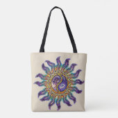 Mosaic Yin Yang Sun Canvas tas (Achterkant)