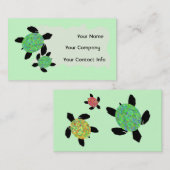 Mosaic Zee Turtle Business Card Template Visitekaartje (Voorkant / Achterkant)