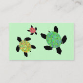 Mosaic Zee Turtle Business Card Template Visitekaartje (Achterkant)