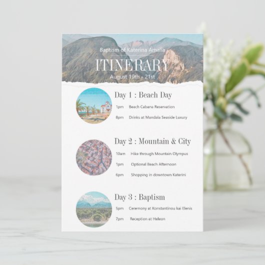 Mosaic Zeekrant Reisplan Kaart (Staand voorkant)