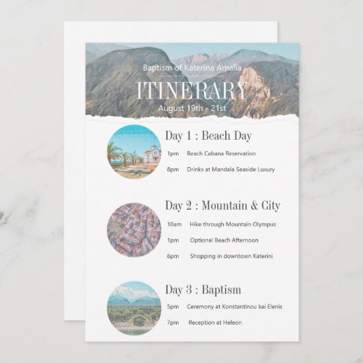 Mosaic Zeekrant Reisplan Kaart (Voorkant / Achterkant)