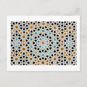 Mosaic (Zellij) Detail, Fes, Marokko Briefkaart