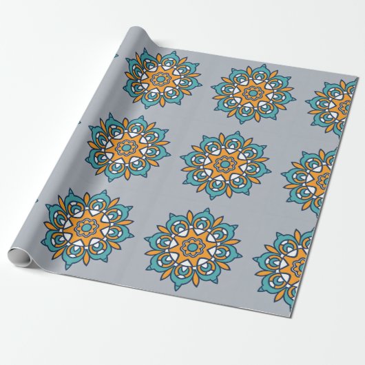Mosaicaanse moroccan cadeaupapier (Uitgerold)