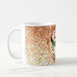 Mosaico abstracto piedras azulejo Gaudí Taza Koffiemok