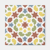 Mosaico geométrico de arabescos de Marruecos. Magneet (Voorkant)