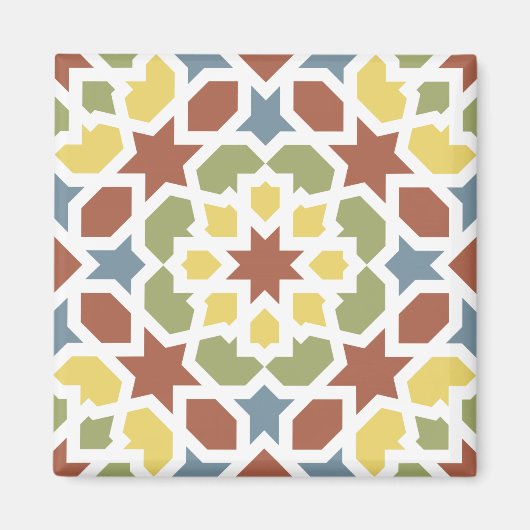 Mosaico geométrico de arabescos de Marruecos. Magneet (Voorkant)