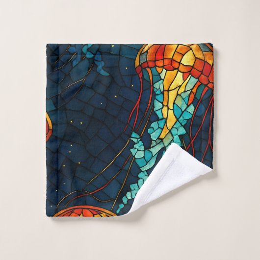 Mosaik-Quallen Bad Handdoek (Wasdoekje)