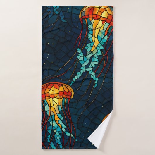 Mosaik-Quallen Badhanddoek (Badhanddoek)