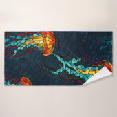 Mosaik-Quallen Badhanddoek (Badhanddoek)
