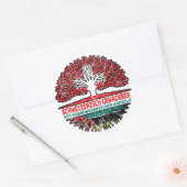 Mosambik Mosambikanisch Schweizer Schweiz Baum Ronde Sticker (Envelop)