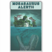 Mosasaururus Alert! Sticker (Voorkant)
