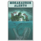 Mosasaurus Alarm! Sticker (Voorkant)