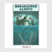 Mosasaurus Alarm! Sticker (Vel)