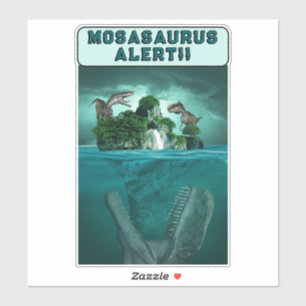 Mosasaurus Alarm! Sticker