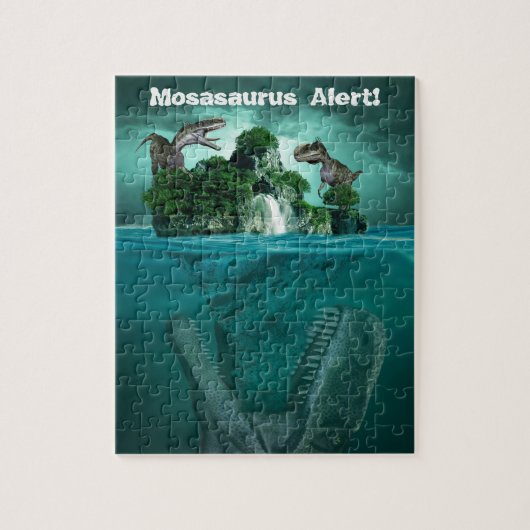 Mosasaurus Alert! Dinosaur Legpuzzel (Verticaal)