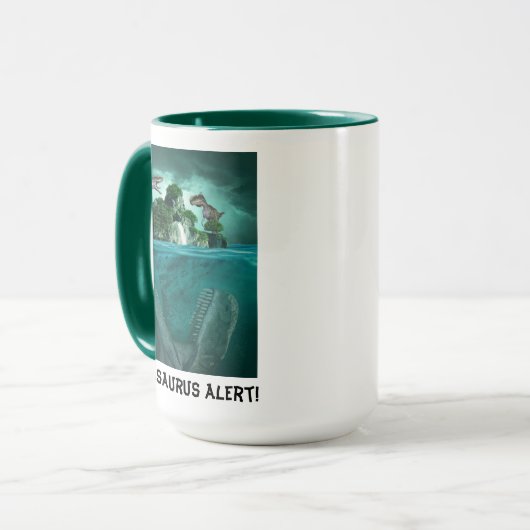 Mosasaurus Alert! Jurassic World Dino Mu aanpassen Mok (Voorkant links)