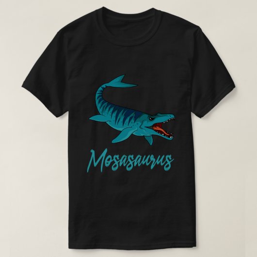 Mosasaurus aquatische dinosaurus paleontoloog Preh T-shirt (Design voorkant)