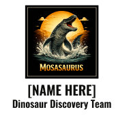 Mosasaurus Dinosaur Ontdekkings Team T-shirt