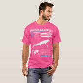 Mosasaurus Fact Sheet Dinosaurus Feiten T-shirt (Voorkant volledig)