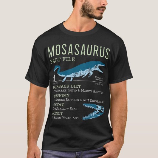 Mosasaurus Facts T-shirt (Voorkant)